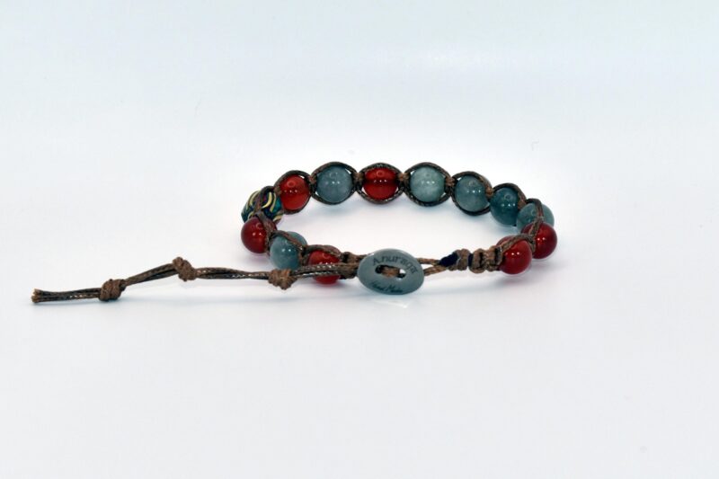 Corniola, Labradorite, Ottone Nepalese Turchese/Corallo