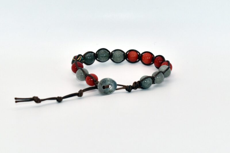 Diaspro Corallo, Labradorite, Ottone Nepalese TurcheseCorallo