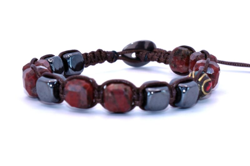 Diaspro Rosso, Ematite, Ottone Nepalese Turchese/Corallo