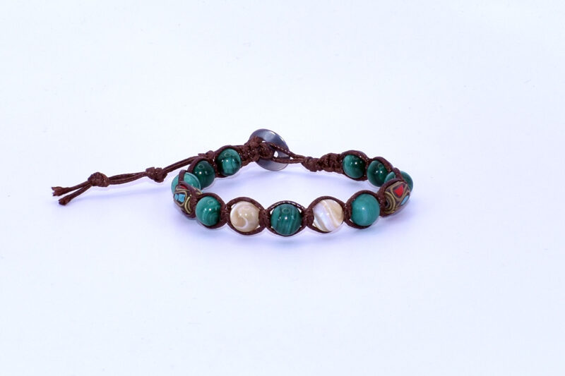 Malakite, Madreperla, Ottone Nepalese Turchese Corallo