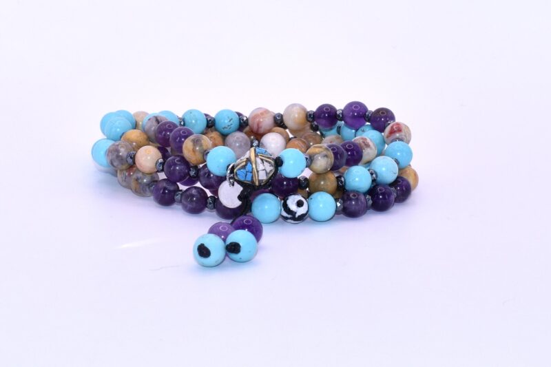 Ametista, Diaspro Picasso, Ematite, Accessori Ematite, Pasta di Turchese, Ottone Nepalese Turchese
